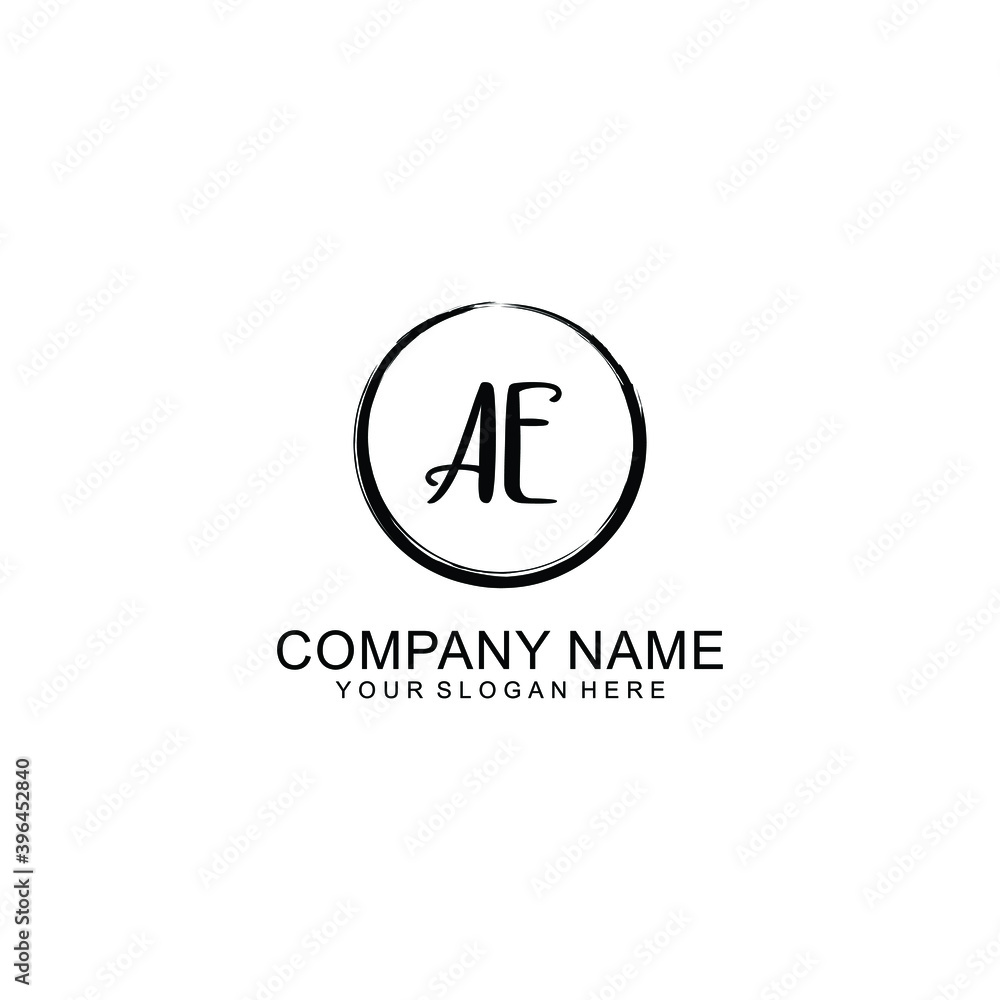 Initial AE Handwriting, Wedding Monogram Logo Design, Modern Minimalistic and Floral templates for Invitation cards Initial AE Handwriting, Wedding Monogram Logo Design, Modern Minimalistic and Floral templates for Invitation cards
