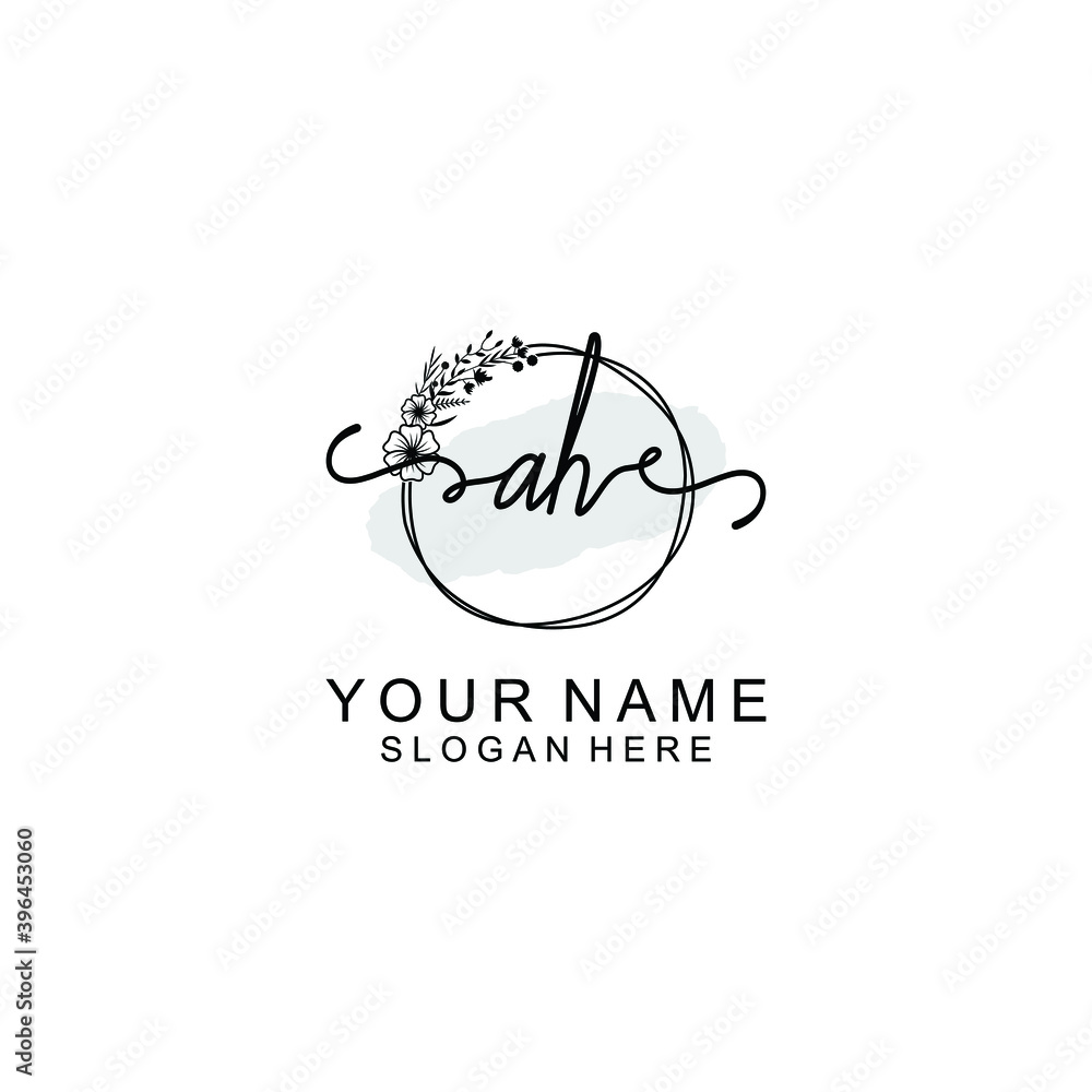 Initial AH Handwriting, Wedding Monogram Logo Design, Modern Minimalistic and Floral templates for Invitation cards Initial AH Handwriting, Wedding Monogram Logo Design, Modern Minimalistic and Floral templates for Invitation cards