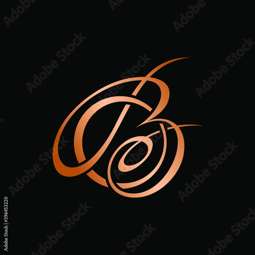 Modern vector graphic of Letter B script, Perfect for wedding, initial name, business, Fashion, Etc.