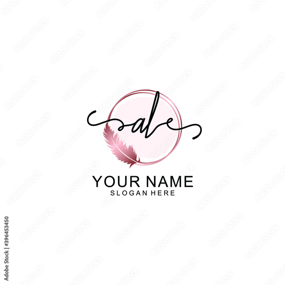 Initial AL Handwriting, Wedding Monogram Logo Design, Modern Minimalistic and Floral templates for Invitation cards Initial AL Handwriting, Wedding Monogram Logo Design, Modern Minimalistic and Floral templates for Invitation cards