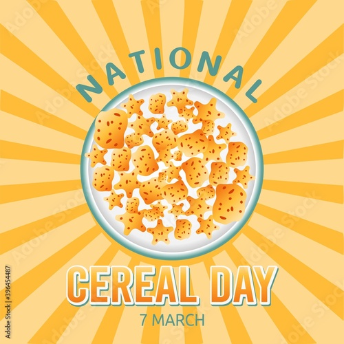 National Cereal Day Vector Illustration. Suitable for Greeting Card, Poster and Banner.