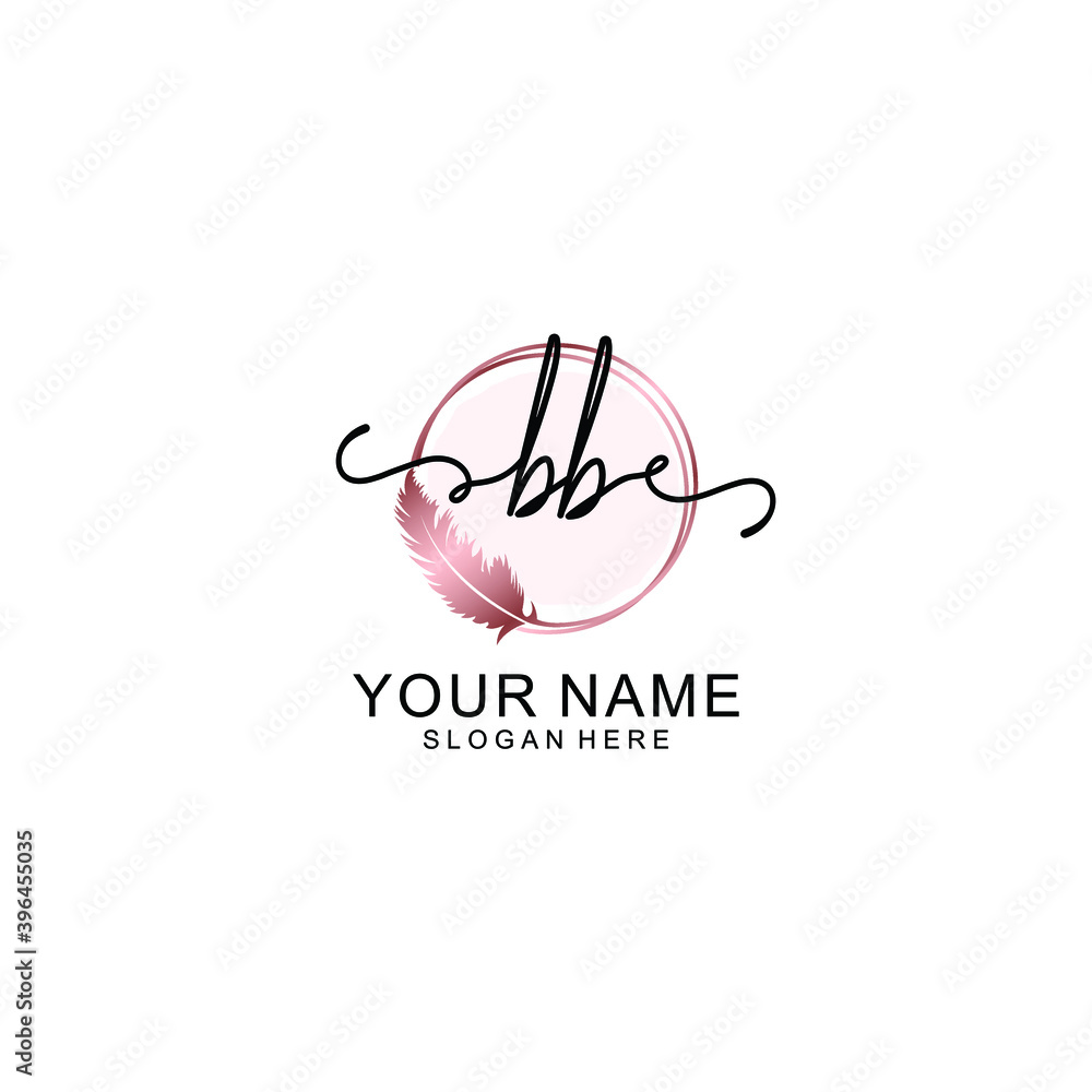 Initial BB Handwriting, Wedding Monogram Logo Design, Modern Minimalistic and Floral templates for Invitation cards Initial BB Handwriting, Wedding Monogram Logo Design, Modern Minimalistic and Floral templates for Invitation cards