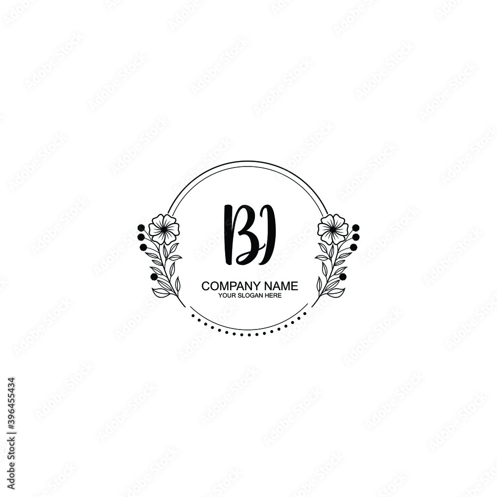 Initial BI Handwriting, Wedding Monogram Logo Design, Modern Minimalistic and Floral templates for Invitation cards Initial BI Handwriting, Wedding Monogram Logo Design, Modern Minimalistic and Floral templates for Invitation cards