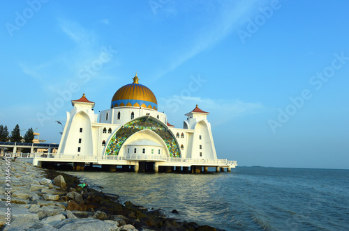 Floating mosque in Melaka Malaysia, Masjid Selat Melaka