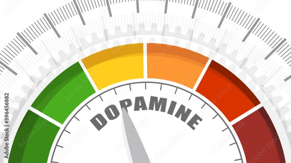 Gradient scale. Hormone dopamine level measuring device. Sign tachometer, speedometer, indicators. Infographic gauge element. 3D rendering. Gradient scale. Hormone dopamine level measuring device. Sign tachometer, speedometer, indicators. Infographic gauge element. 3D rendering.