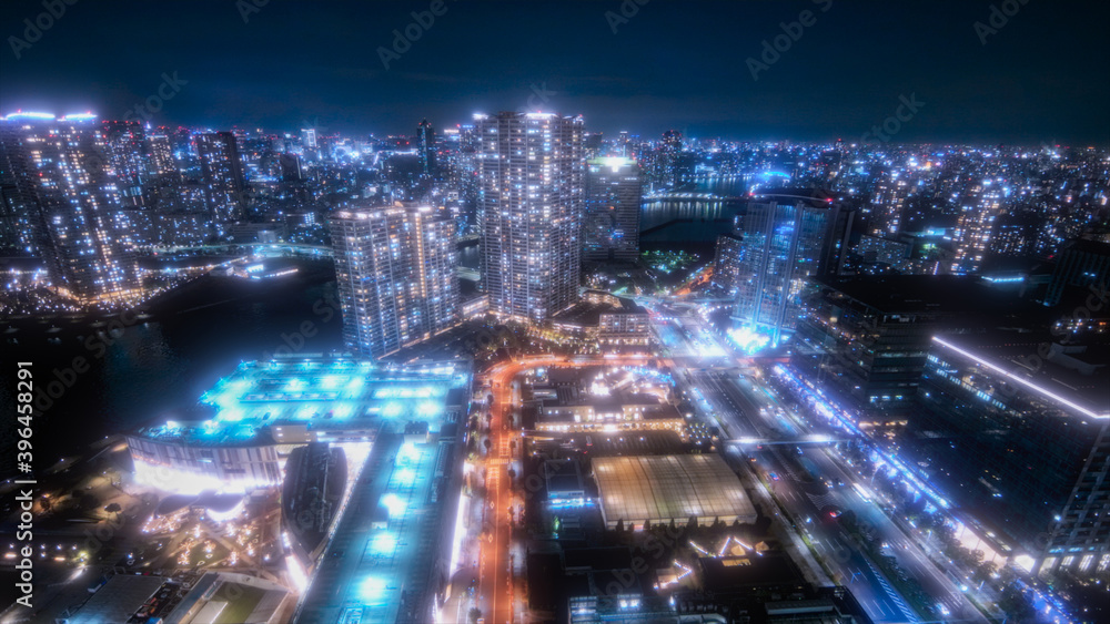 Fototapeta premium デジタル営業 IoTによる大都市のデジタル化 背景画像のイメージ