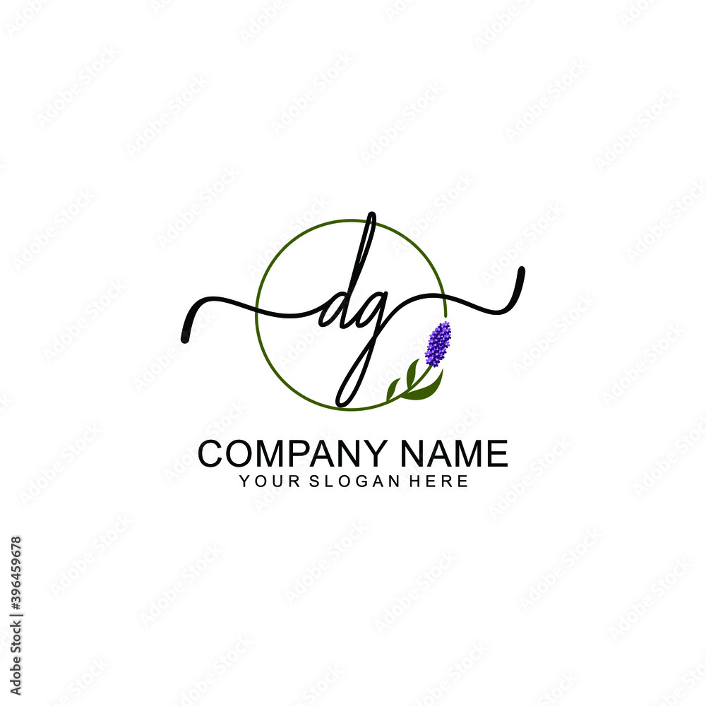 Initial DG Handwriting, Wedding Monogram Logo Design, Modern Minimalistic and Floral templates for Invitation cards Initial DG Handwriting, Wedding Monogram Logo Design, Modern Minimalistic and Floral templates for Invitation cards