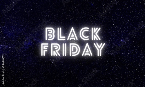 Black Friday sale sign on black background