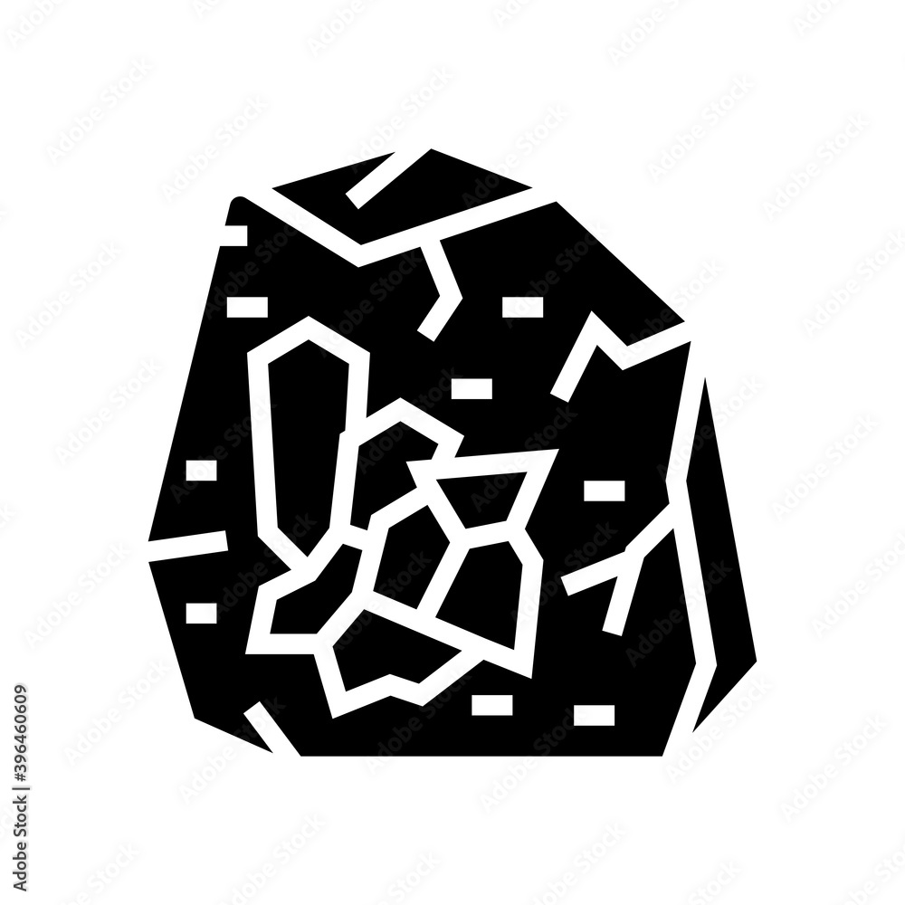 minerals in stone glyph icon vector. minerals in stone sign. isolated contour symbol black illustration minerals in stone glyph icon vector. minerals in stone sign. isolated contour symbol black illustration
