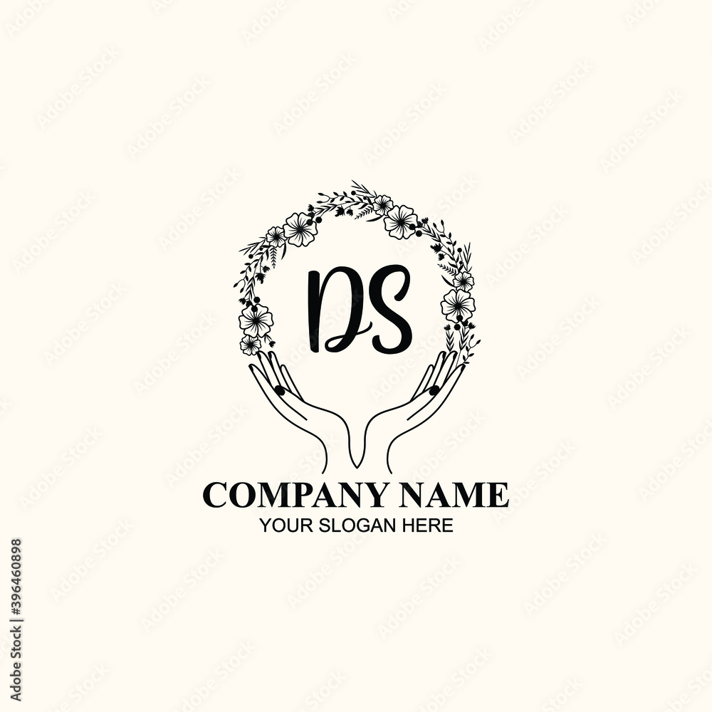 Initial DS Handwriting, Wedding Monogram Logo Design, Modern Minimalistic and Floral templates for Invitation cards Initial DS Handwriting, Wedding Monogram Logo Design, Modern Minimalistic and Floral templates for Invitation cards