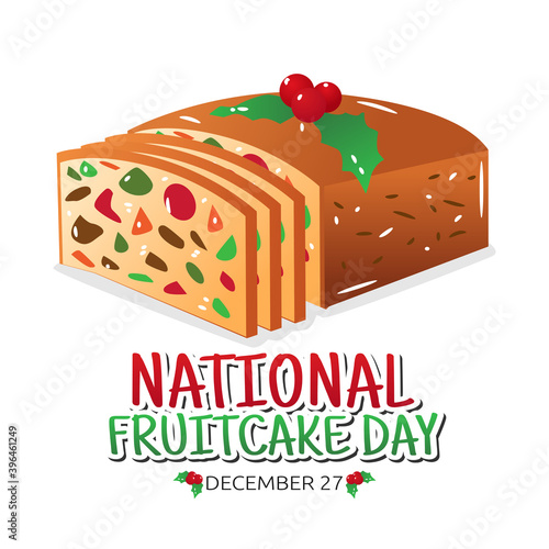 vector graphic of national fruitcake day good for national fruitcake day celebration. flat design. flyer design.flat illustration.
