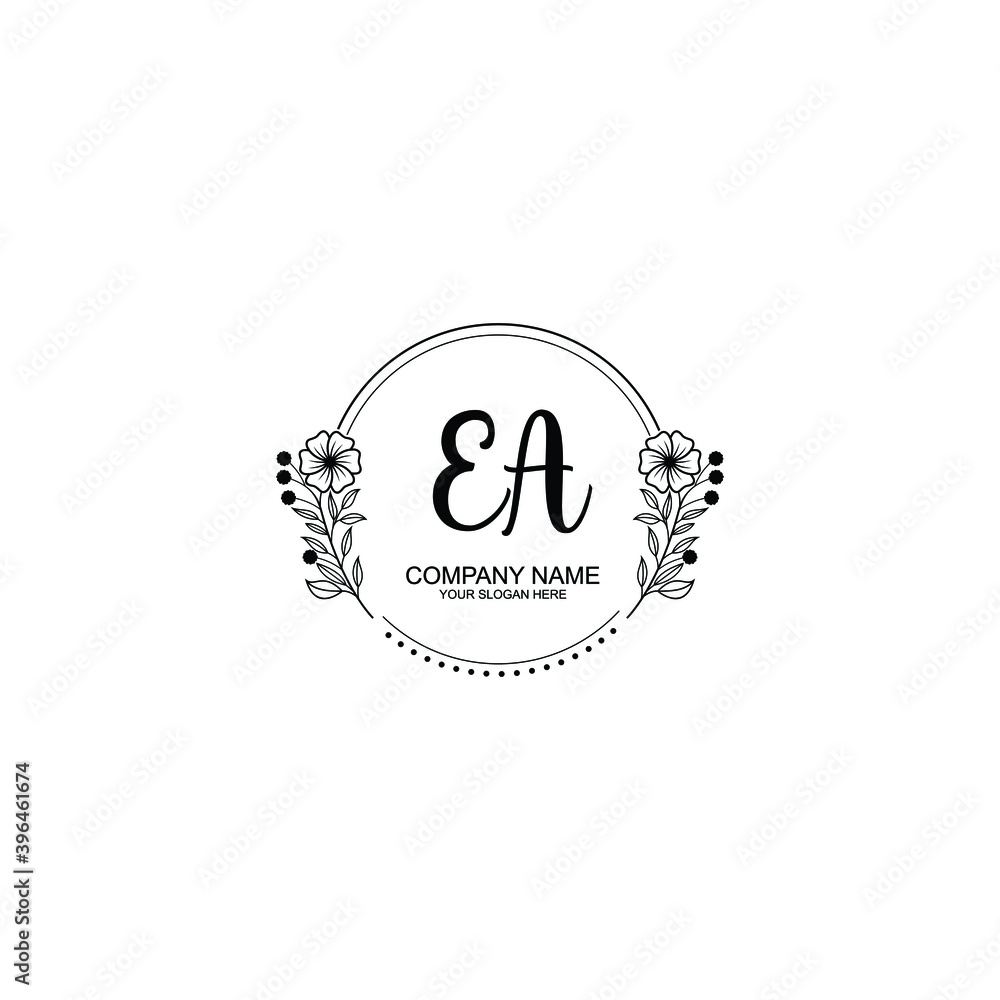 Initial EA Handwriting, Wedding Monogram Logo Design, Modern Minimalistic and Floral templates for Invitation cards Initial EA Handwriting, Wedding Monogram Logo Design, Modern Minimalistic and Floral templates for Invitation cards