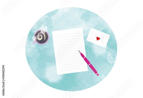 万年筆でラブレターを書く