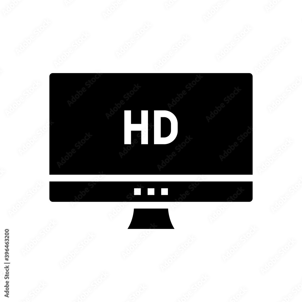 hd resolution computer screen glyph icon vector. hd resolution computer screen sign. isolated contour symbol black illustration hd resolution computer screen glyph icon vector. hd resolution computer screen sign. isolated contour symbol black illustration