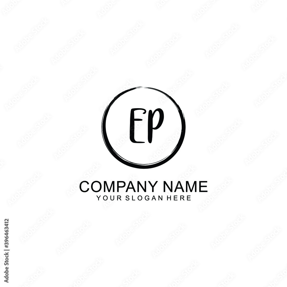 Initial EP Handwriting, Wedding Monogram Logo Design, Modern Minimalistic and Floral templates for Invitation cards Initial EP Handwriting, Wedding Monogram Logo Design, Modern Minimalistic and Floral templates for Invitation cards