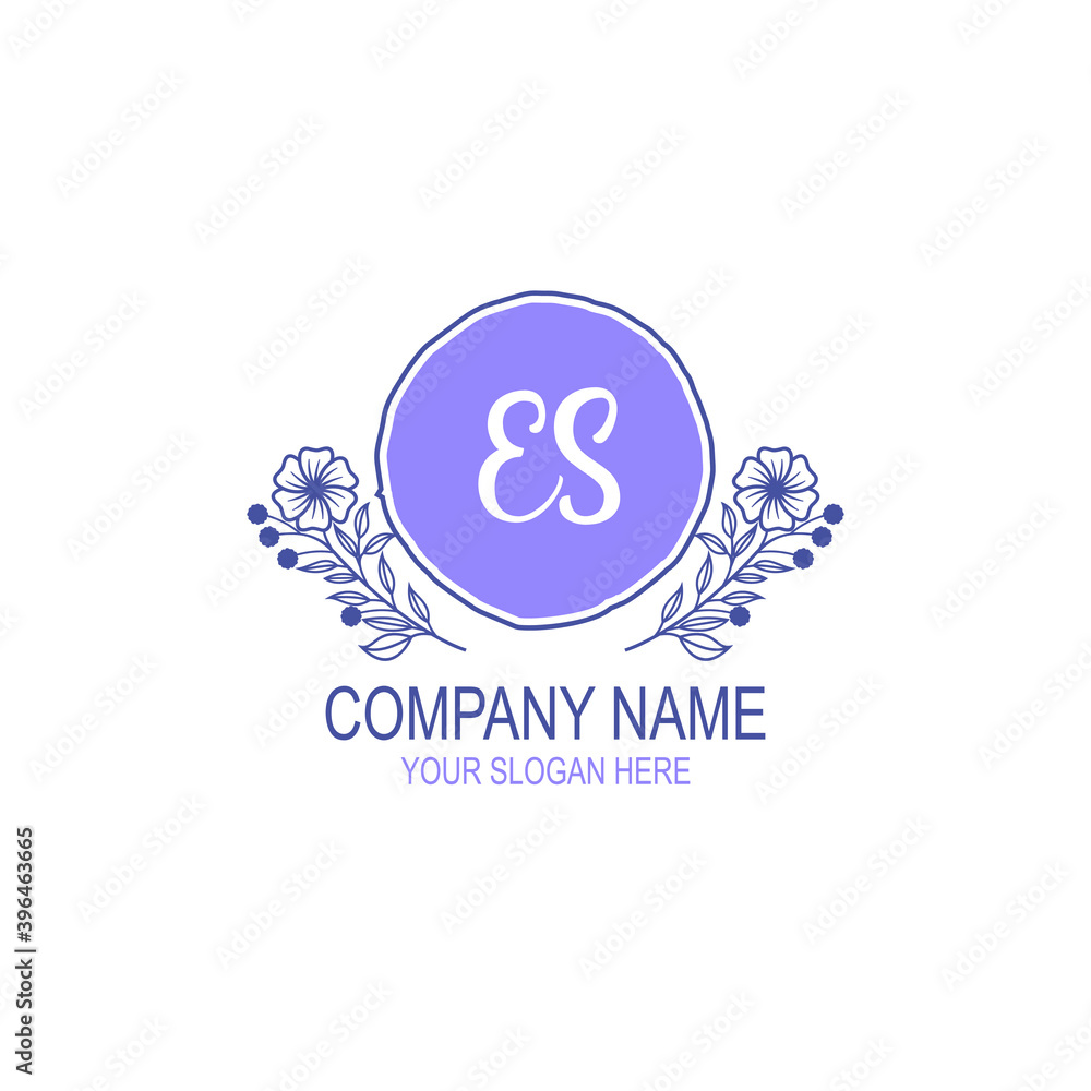 Initial ES Handwriting, Wedding Monogram Logo Design, Modern Minimalistic and Floral templates for Invitation cards Initial ES Handwriting, Wedding Monogram Logo Design, Modern Minimalistic and Floral templates for Invitation cards