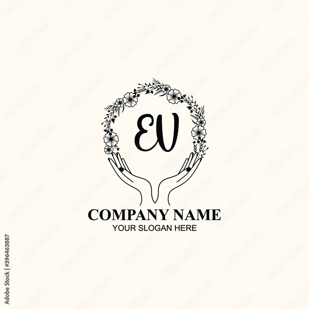 Initial EV Handwriting, Wedding Monogram Logo Design, Modern Minimalistic and Floral templates for Invitation cards Initial EV Handwriting, Wedding Monogram Logo Design, Modern Minimalistic and Floral templates for Invitation cards