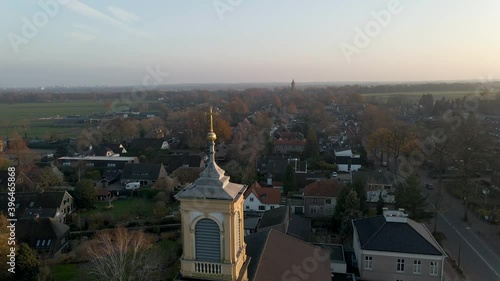 Wallpaper Mural Jib down of golden crucifix on top of church tower Torontodigital.ca