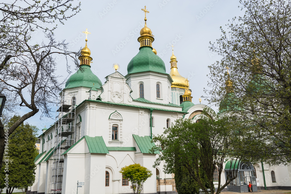 Building of Saint Sophia's Cathedral Kiev in Ukraine, an outstanding architectural monument of Kievan Rus
