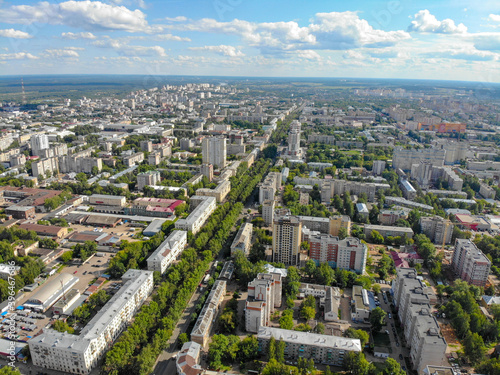 Aerial view of Oktyabrsky Avenue (Kirov, Russia) © vladok37