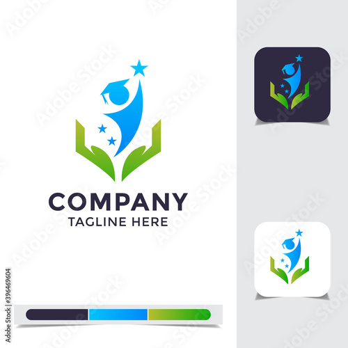 logo vector design of education. Suitable for your project, business, company, etc.