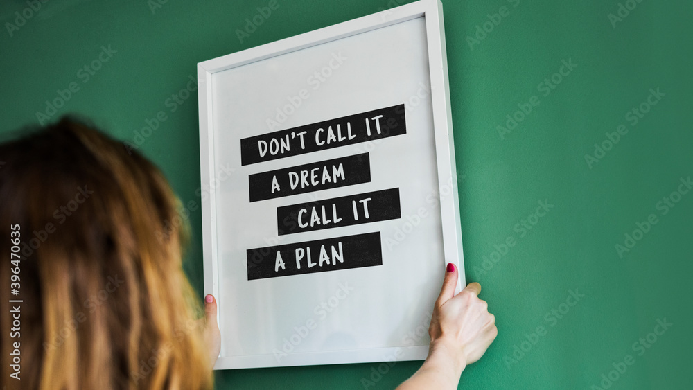 Wording frame on a green wall website banner template Stock Photo ...