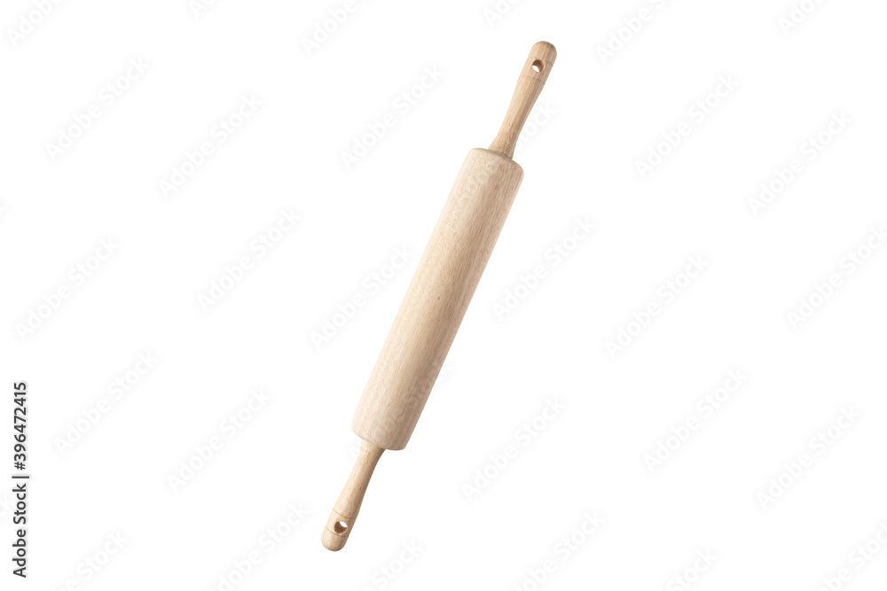 Rolling Pin For Baking Isolated On White Rolling Pin For Baking Isolated On White