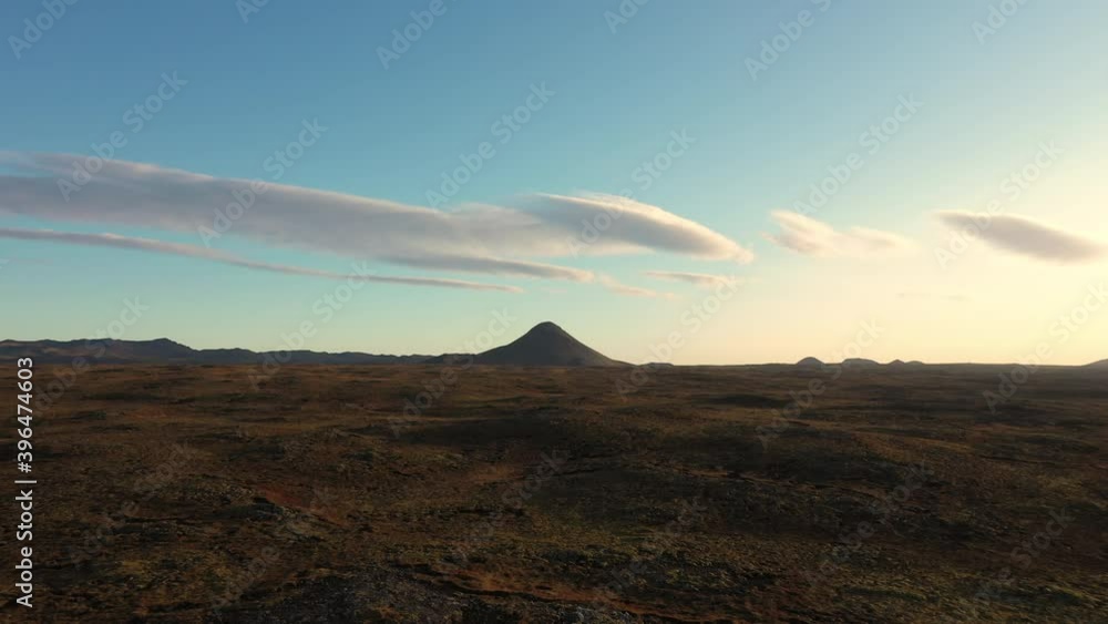 Drone Over Landscape Towards Mountain Drone Over Landscape Towards Mountain