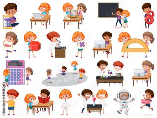 Set of children with education objects isolated