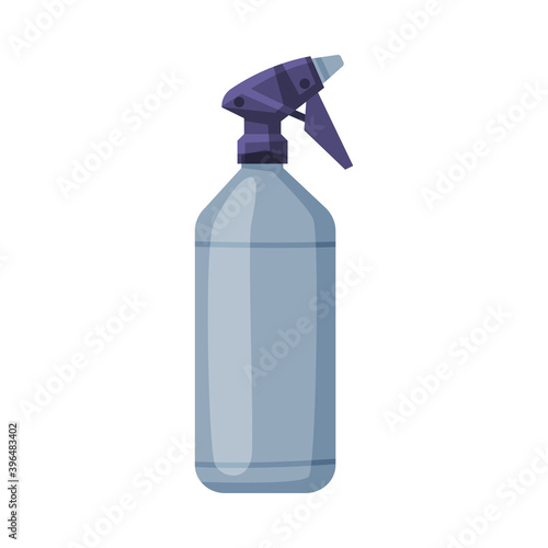 Spray Bottle Hairdresser Tool, Barber Supplies for Professional Styling Cartoon Style Vector Illustration