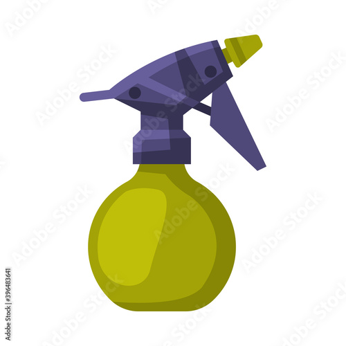 Spray Bottle Hairdresser Tool, Barber Supplies for Styling Professional Haircut Cartoon Style Vector Illustration