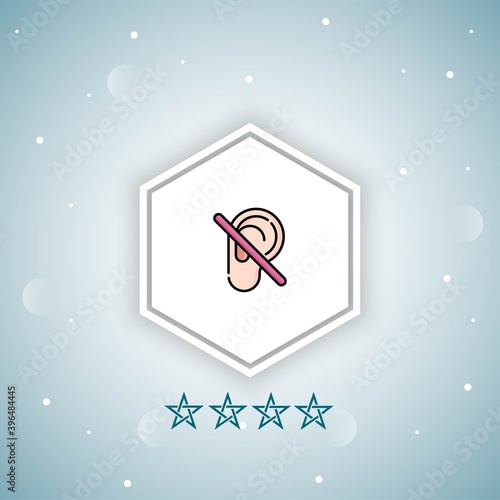     deafness vector icon modern