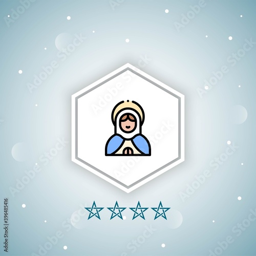     virgin mary vector icon modern