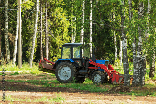 Tractor working in the forest