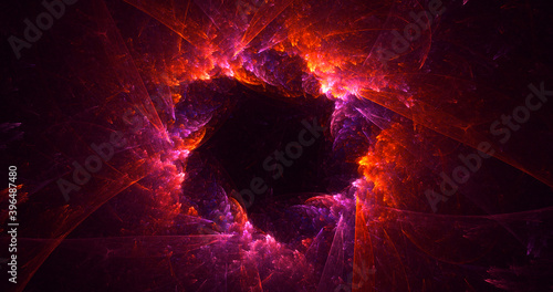 3D rendering abstract circle light background 