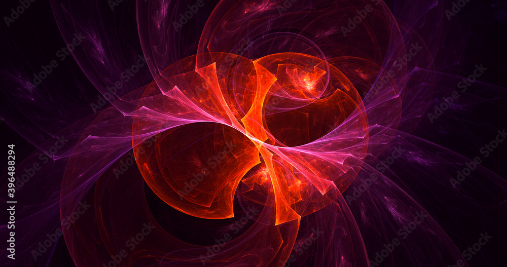 Obraz premium 3D rendering abstract colorful fractal light background