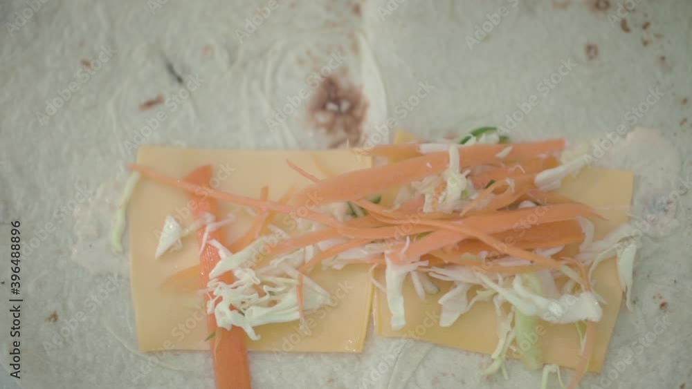 Cooking shawarma in the open air.