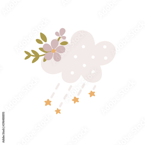 Cute cloud baby illustration