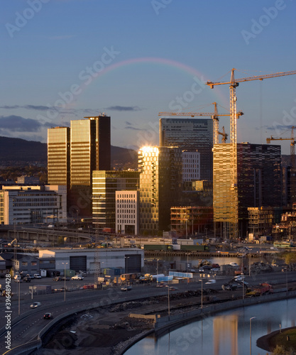 Photography Building the new skyline of Oslo city in Norway - year 2015