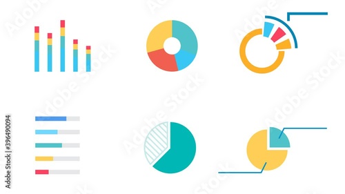 Wallpaper Mural Animation of infographic elements, graphs and charts. Alpha Channel Torontodigital.ca