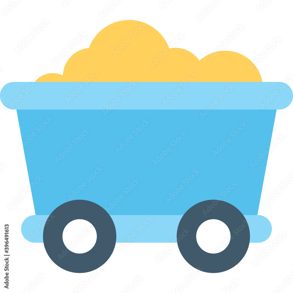 Wheelbarrow Flat vector Icon
Wheelbarrow Flat vector Icon
