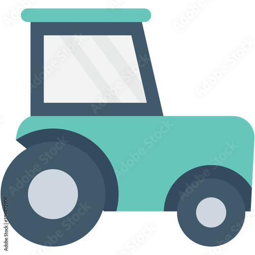  Tractor Flat vector Icon 