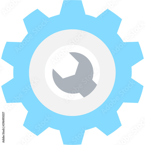 
Cog Flat Vector Icon
