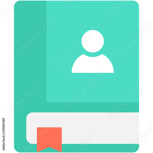 
Phonebook Flat Vector Icon
