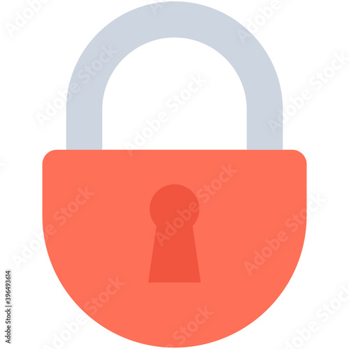 
Lock Flat Vector Icon 
