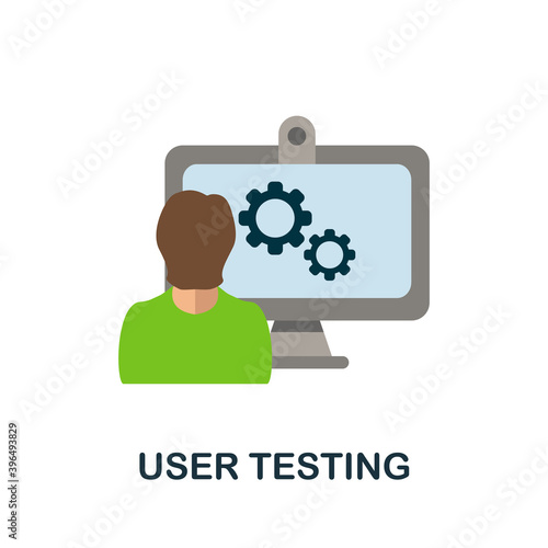 User Testing flat icon. Simple element from project management collection. Creative User Testing icon for web design, templates, infographics and more