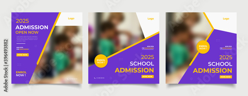 School education admission social media post and web banner template