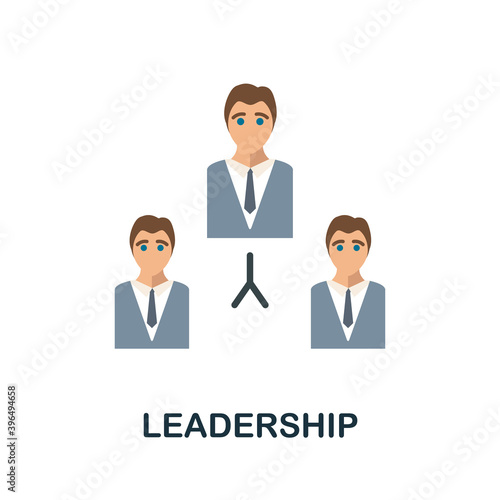 Leadership flat icon from reputation management collection. Simple line element Leadership symbol for templates, web design and infographics