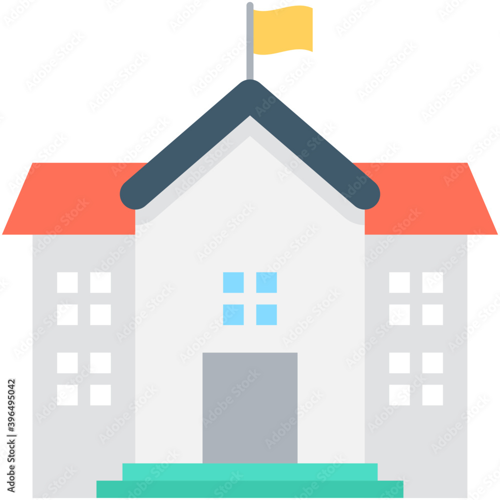 School Flat Vector Icon
School Flat Vector Icon