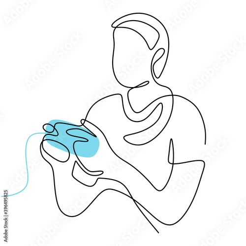 Continuous line drawing of ...